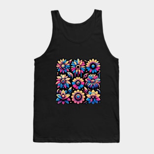 Neon flowers t-shirt Tank Top